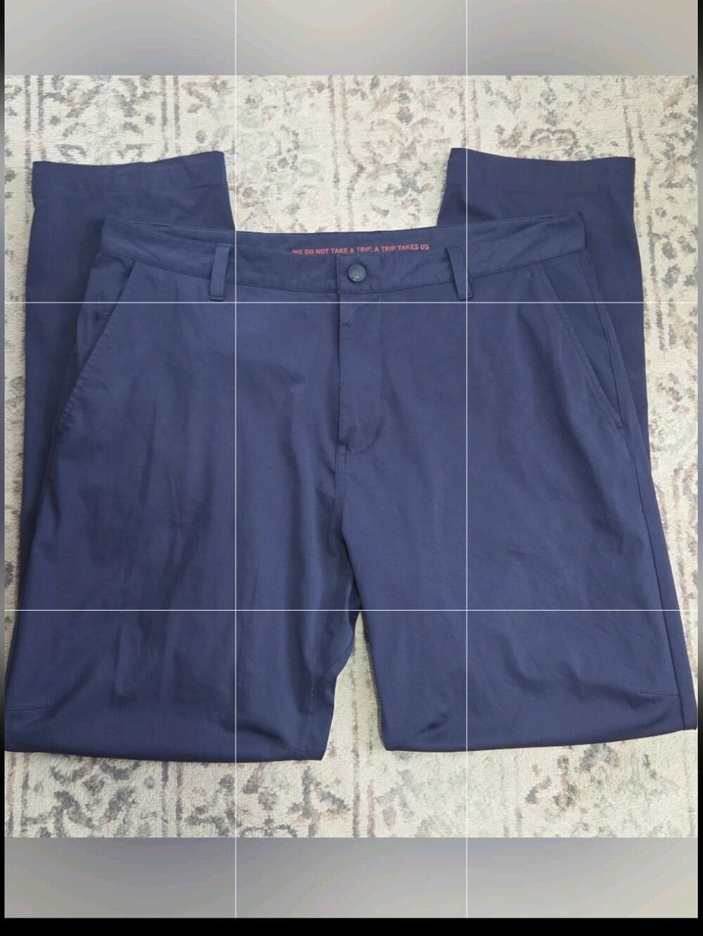 Rhone Pants Mens 36x31 The Commuter Classic Fit Navy Blue Chino Casual Outdoor